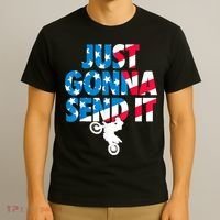 Just Gonna Send It American Flag Dirt Bike Motocross T-Shirt thumb 3