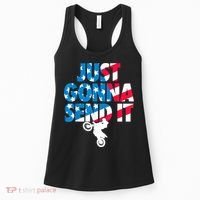 Just Gonna Send It American Flag Dirt Bike Motocross Women's Tank Top thumb 0