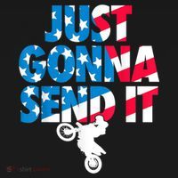 Just Gonna Send It American Flag Dirt Bike Motocross Women's Tank Top thumb 5