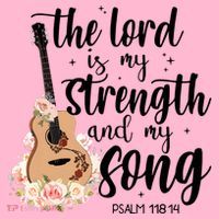 Jesus Guitar The Lord Is My Strength My Song Coaster thumb 2