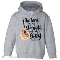 Jesus Guitar The Lord Is My Strength My Song Toddler Hoodie thumb 0