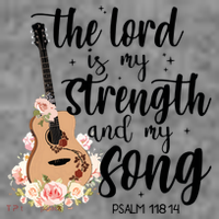 Jesus Guitar The Lord Is My Strength My Song Toddler Hoodie thumb 2