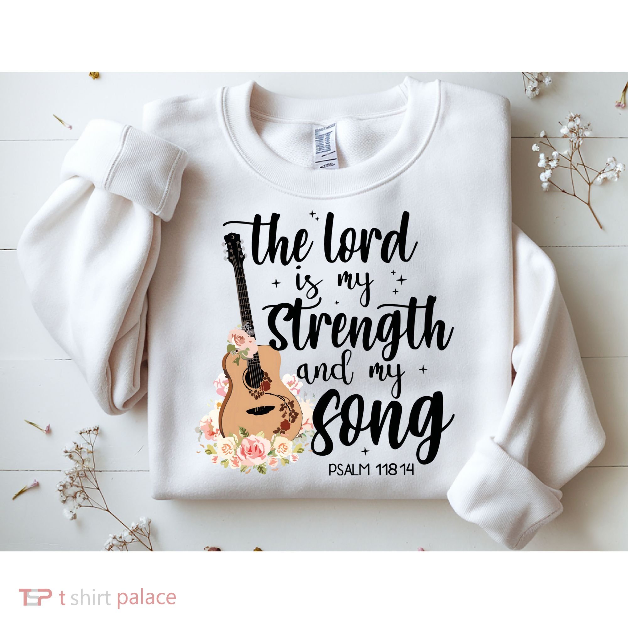 Jesus Guitar The Lord Is My Strength My Song Sweatshirt