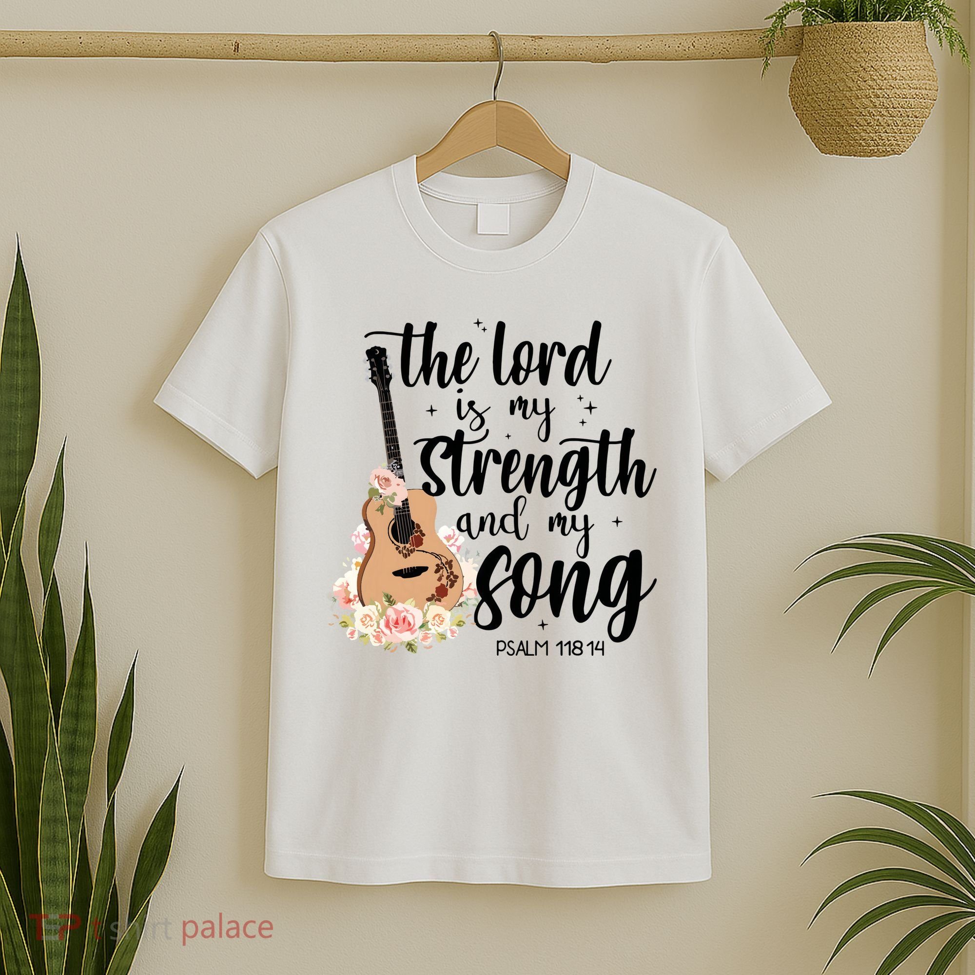Jesus Guitar The Lord Is My Strength My Song T-Shirt