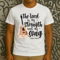 Jesus Guitar The Lord Is My Strength My Song T-Shirt thumb 3