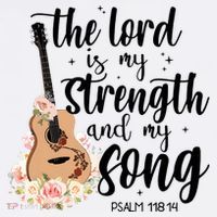 Jesus Guitar The Lord Is My Strength My Song T-Shirt thumb 7
