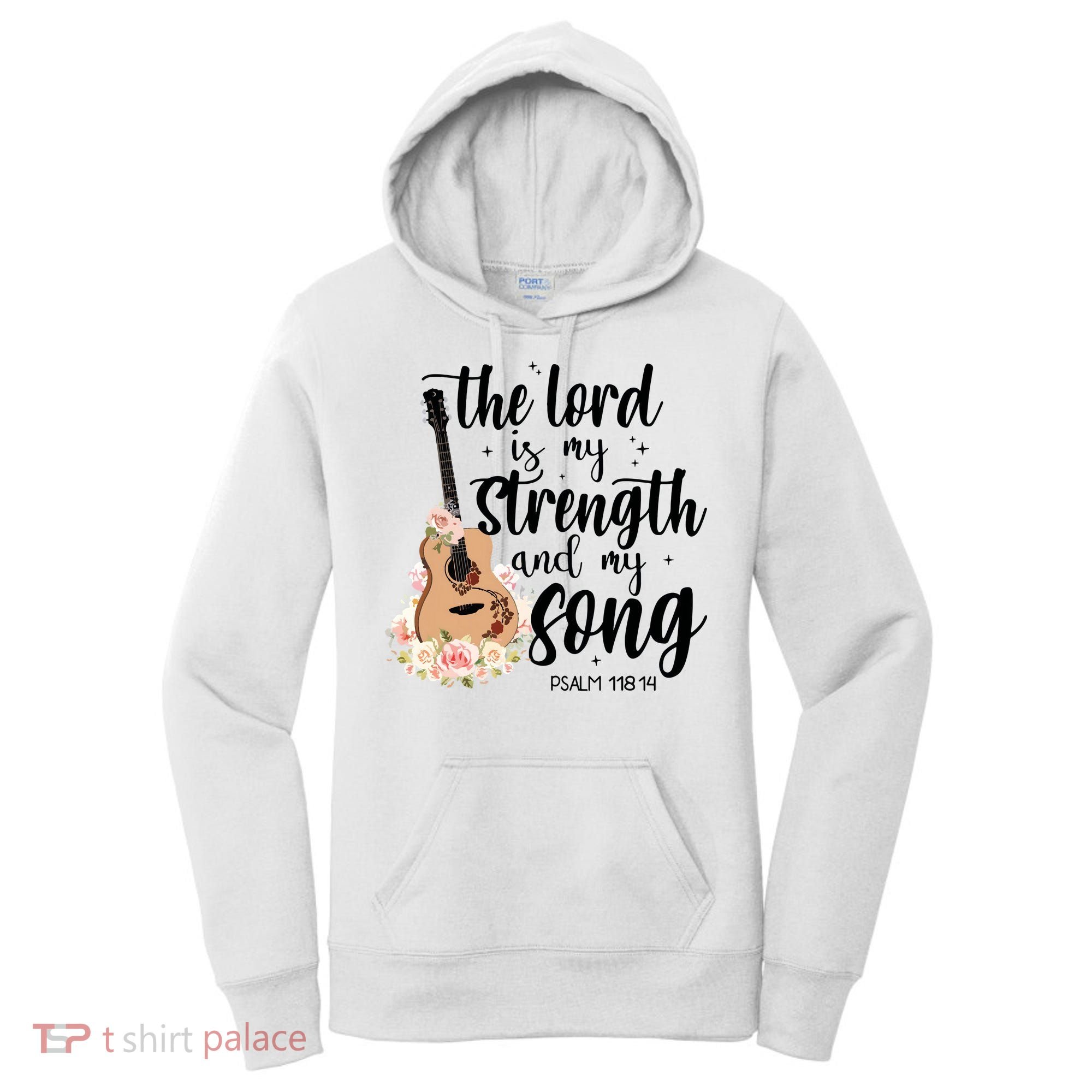 Jesus Guitar The Lord Is My Strength My Song Women's Hoodie