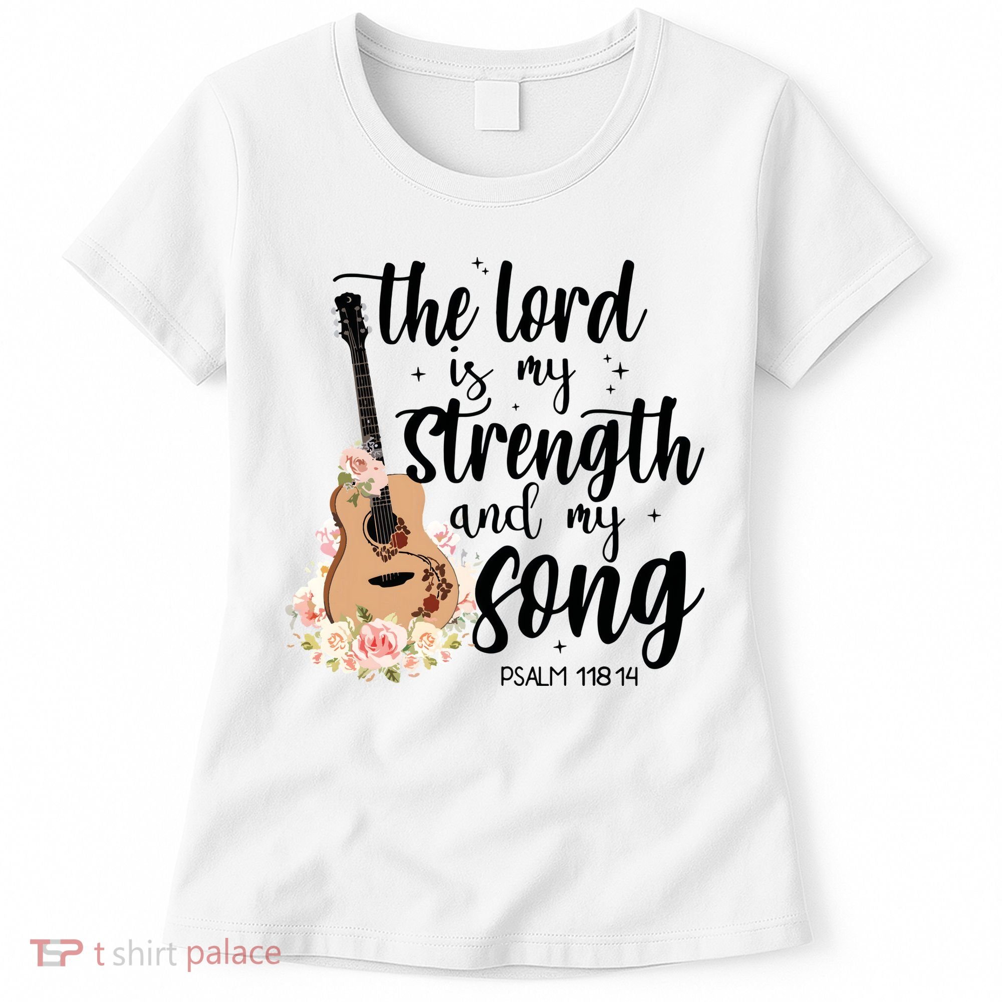 Jesus Guitar The Lord Is My Strength My Song Women's T-Shirt
