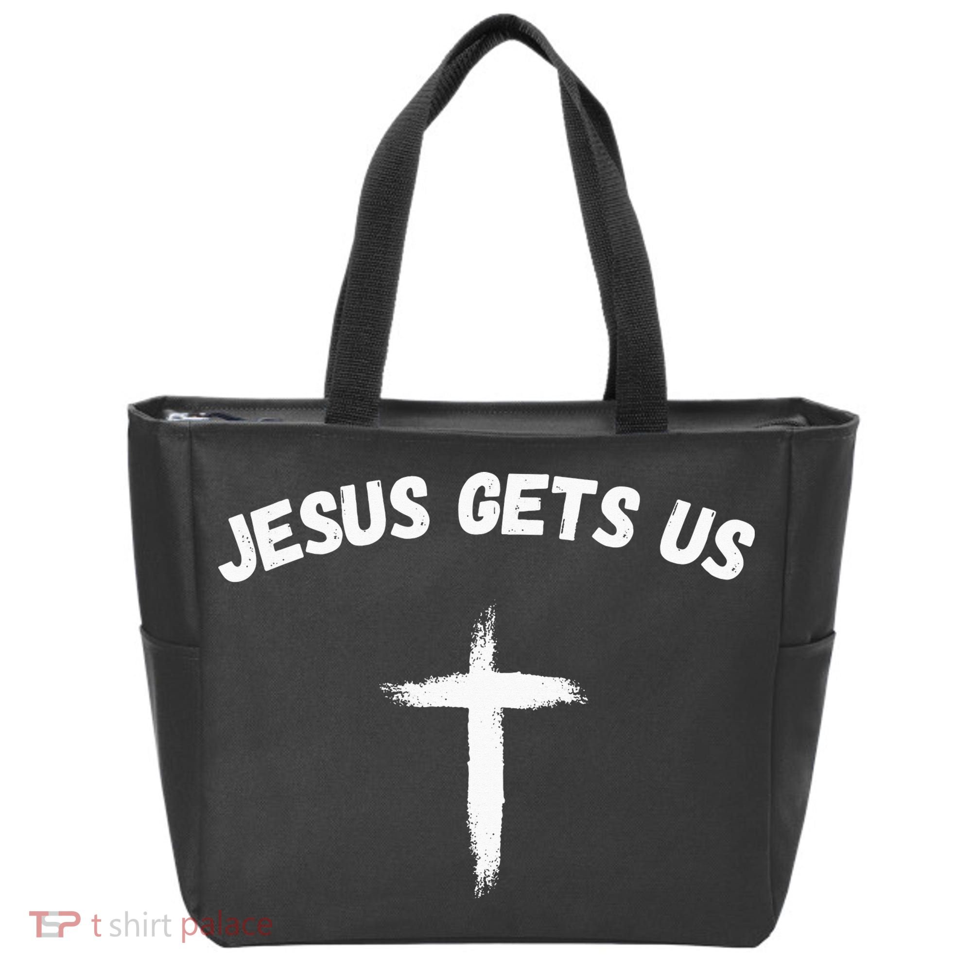 Jesus Gets Us He Understands Us Christian Tote Bag