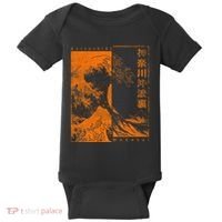 Japanese Great Wave Off Kanagawa Katsushika Hokusai Baby Bodysuit thumb 0