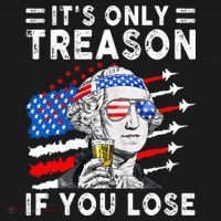 July George Washington 1776 It's Only Treason If You Lose Women's Hoodie thumb 2