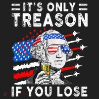 July George Washington 1776 It's Only Treason If You Lose Golf Towel thumb 3
