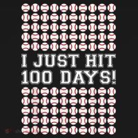 Just Hit 100 Days Of School Baseball Teacher Boys 100th Day Button thumb 1