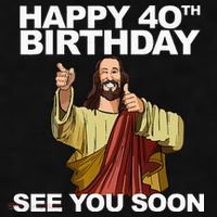 Jesus Happy 40th Birthday See You Soon Ladies PosiCharge Tri-Blend Wicking Tank thumb 2