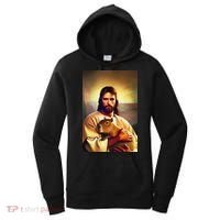Jesus Holding A Capybara Women's Hoodie thumb 0