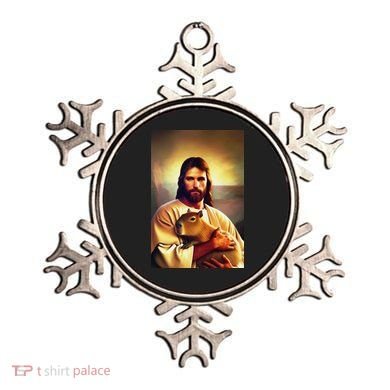 Jesus Holding A Capybara Ornament