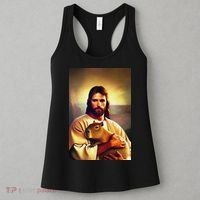 Jesus Holding A Capybara Women's Tank Top thumb 3
