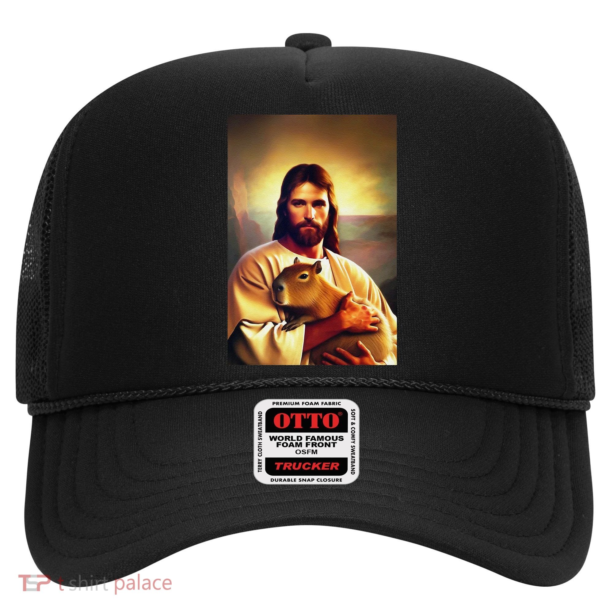 Jesus Holding A Capybara Hat