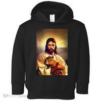 Jesus Holding A Capybara Toddler Hoodie thumb 0