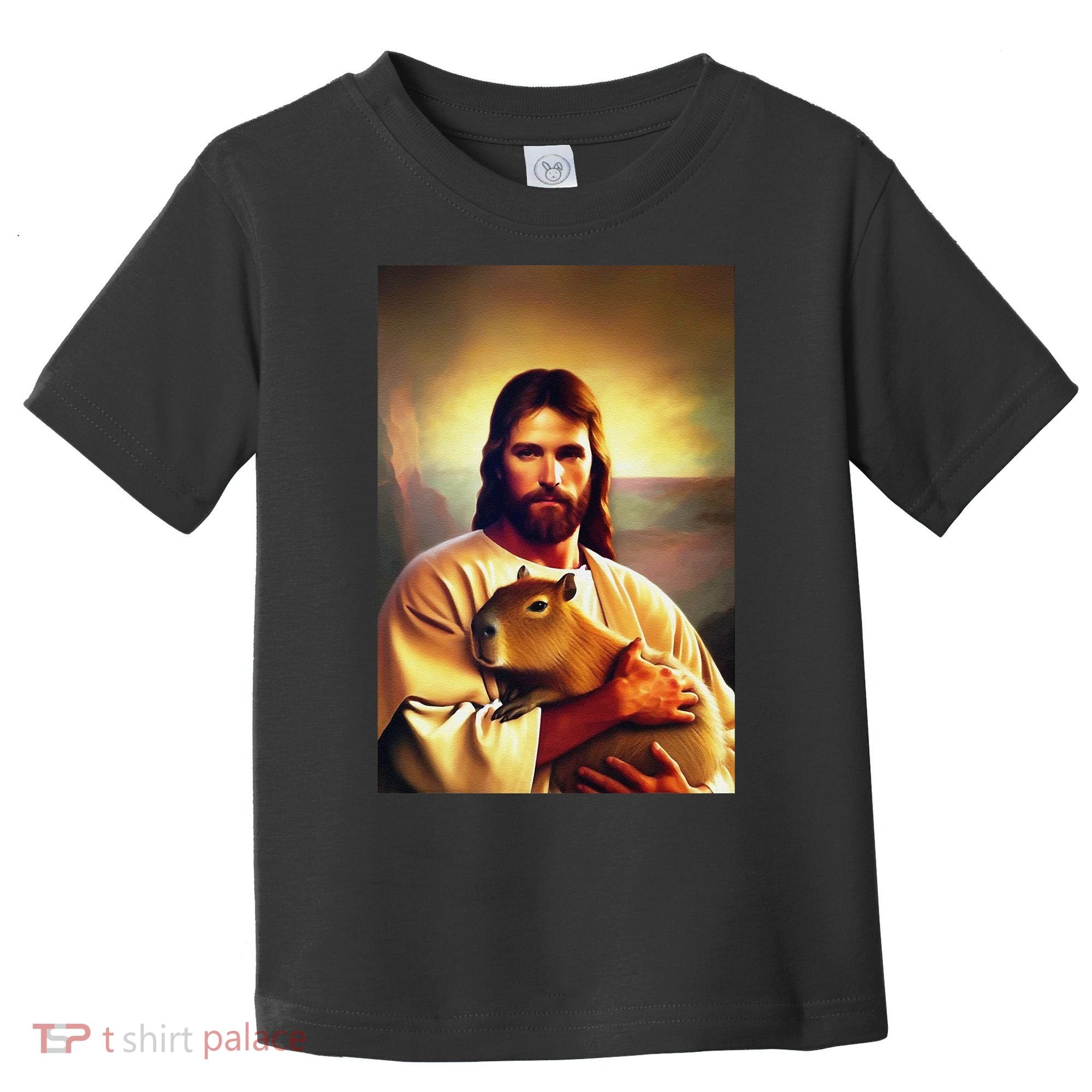 Jesus Holding A Capybara Toddler T-Shirt