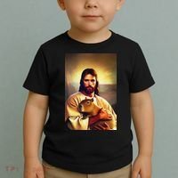 Jesus Holding A Capybara Toddler T-Shirt thumb 2