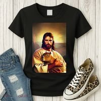 Jesus Holding A Capybara Women's T-Shirt thumb 3
