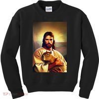 Jesus Holding A Capybara Kids Sweatshirt thumb 0