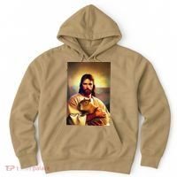 Jesus Holding A Capybara Hoodie thumb 0
