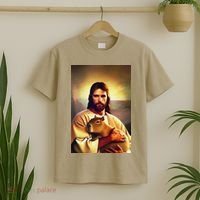 Jesus Holding A Capybara T-Shirt thumb 2