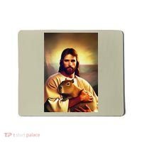 Jesus Holding A Capybara Mousepad thumb 0