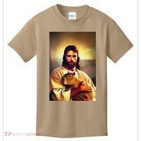 Jesus Holding A Capybara Kids T-Shirt thumb 0