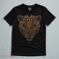 Jaguar Head Art Huichol Face Mexico Aztec Mayas For Big Cats T-Shirt thumb 5