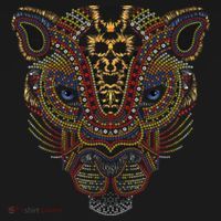 Jaguar Head Art Huichol Face Mexico Aztec Mayas For Big Cats Mousepad thumb 1