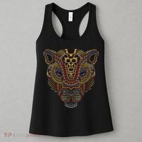 Jaguar Head Art Huichol Face Mexico Aztec Mayas For Big Cats Women's Tank Top thumb 3