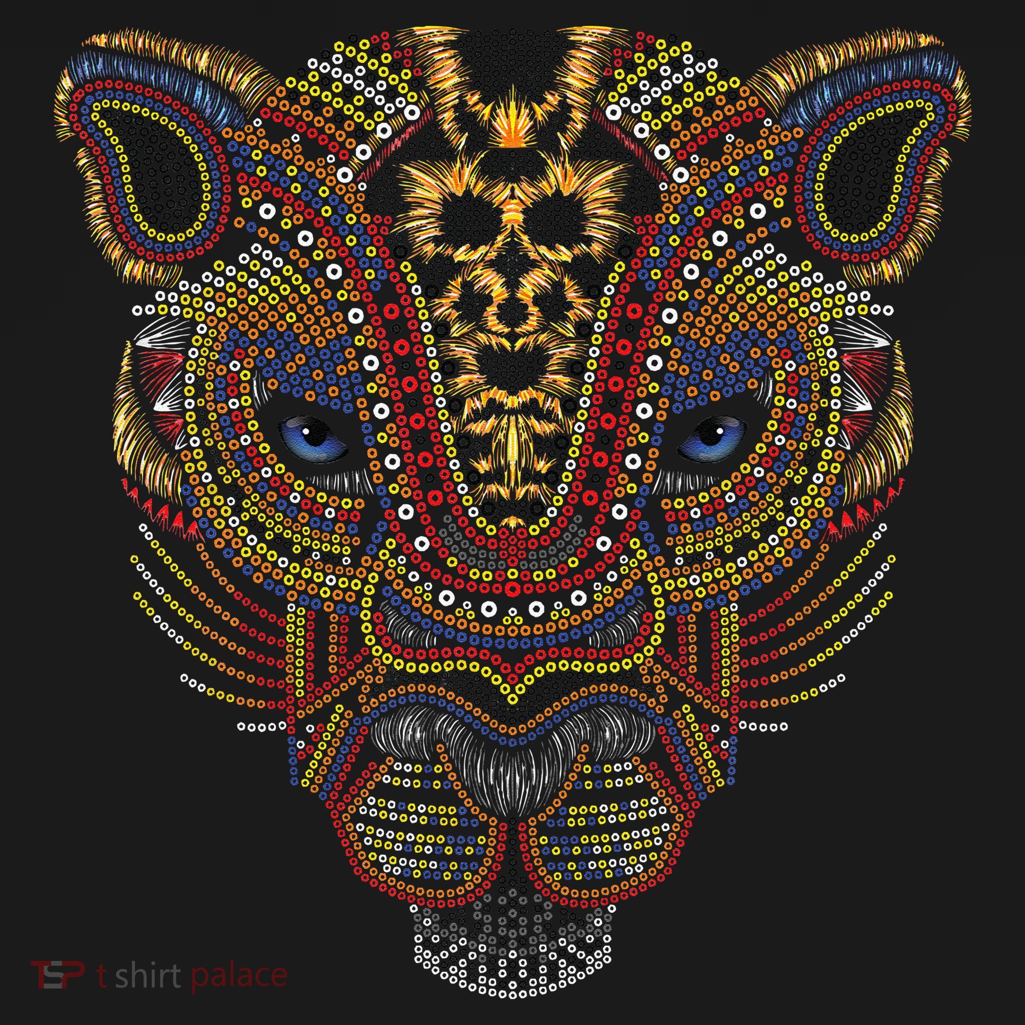 Jaguar Head Art Huichol Face Mexico Aztec Mayas For Big Cats Women's Tank Top