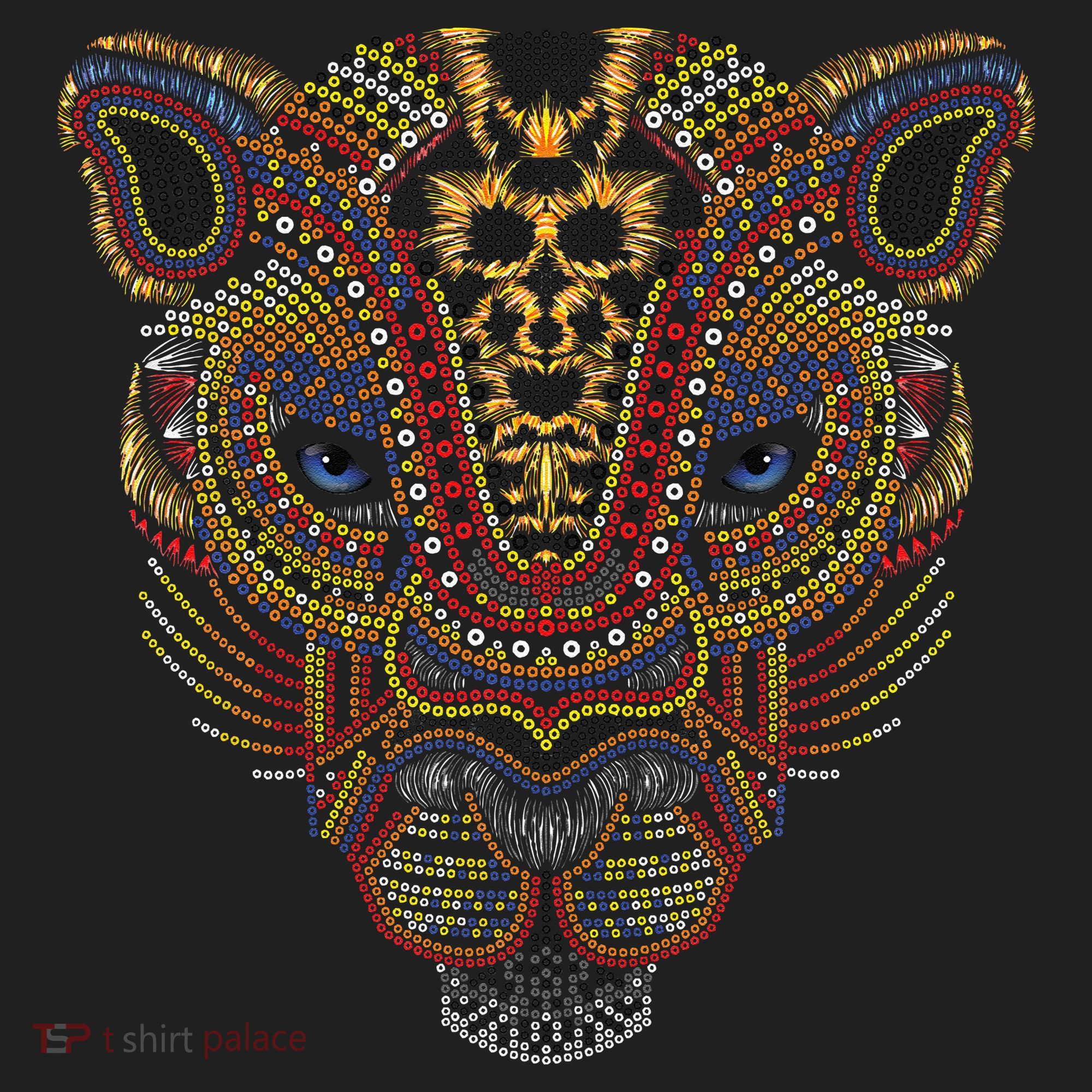 Jaguar Head Art Huichol Face Mexico Aztec Mayas For Big Cats Hat