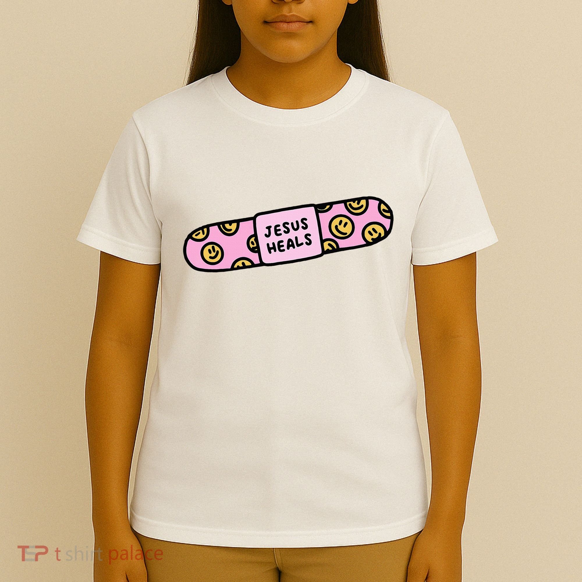 Jesus Heals Bandaid Christian Faith Healing Bible Verse T-Shirt
