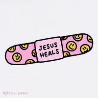Jesus Heals Bandaid Christian Faith Healing Bible Verse Mousepad thumb 1