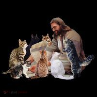 Jesus Hugs Cats Funny Cats Coffee Mug thumb 5