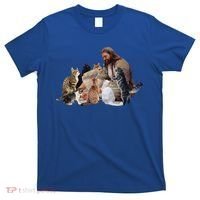 Jesus Hugs Cats Funny Cats T-Shirt thumb 0