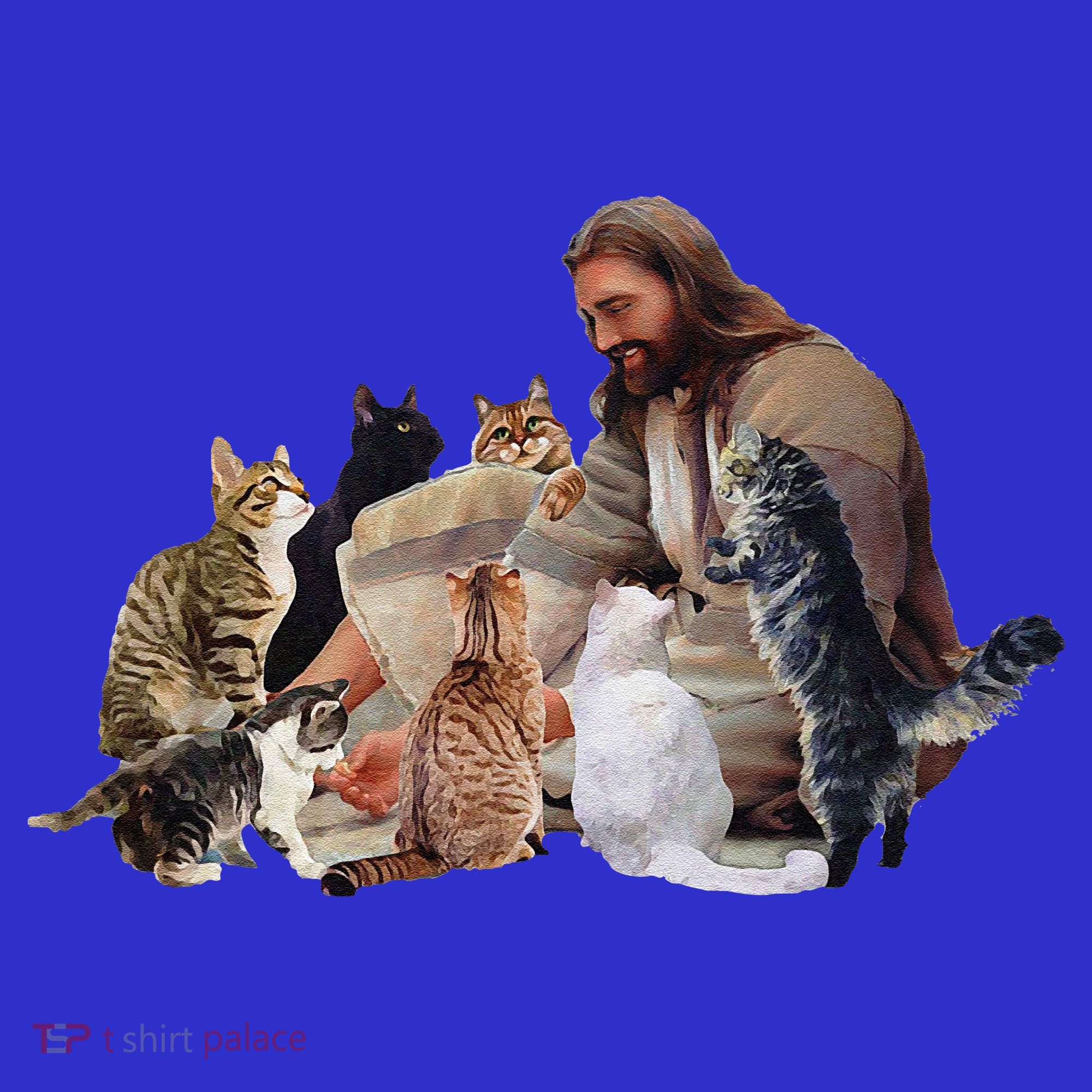 Jesus Hugs Cats Funny Cats Women's Tank Top