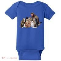 Jesus Hugs Cats Funny Cats Baby Bodysuit thumb 0