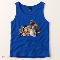 Jesus Hugs Cats Funny Cats Tank Top thumb 2