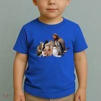Jesus Hugs Cats Funny Cats Toddler T-Shirt thumb 2
