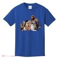 Jesus Hugs Cats Funny Cats Kids T-Shirt thumb 0