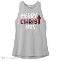 Joyful Holiday Celebration Christian Jesus Christmas Xmas Ladies PosiCharge Tri-Blend Wicking Tank thumb 0
