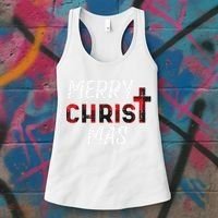 Joyful Holiday Celebration Christian Jesus Christmas Xmas Women's Tank Top thumb 3