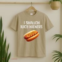 Juicy Hot Dog Humor Funny Foodie For Adults T-Shirt thumb 2