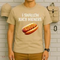 Juicy Hot Dog Humor Funny Foodie For Adults T-Shirt thumb 6