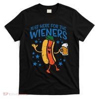 Just Here For The Wieners Hotdog Funny Oktoberfest T-Shirt thumb 0